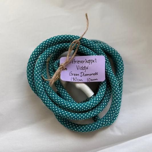 UNIKT FYND Retrieverkoppel Viddjá – Green Diamonds 10mm 180cm